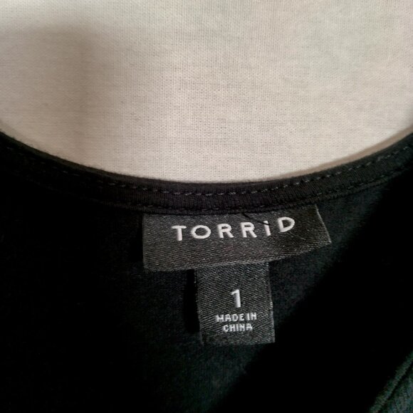 Torrid Size 1 Plus 1X Jumper Sleeveless Stretch Knit Tank Challis Stripe Pants - Picture 3 of 13